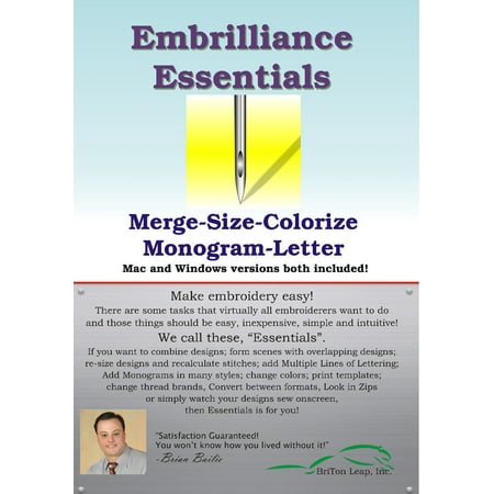 Embrilliance Essentials Machine Embroidery Software for Windows and Mac