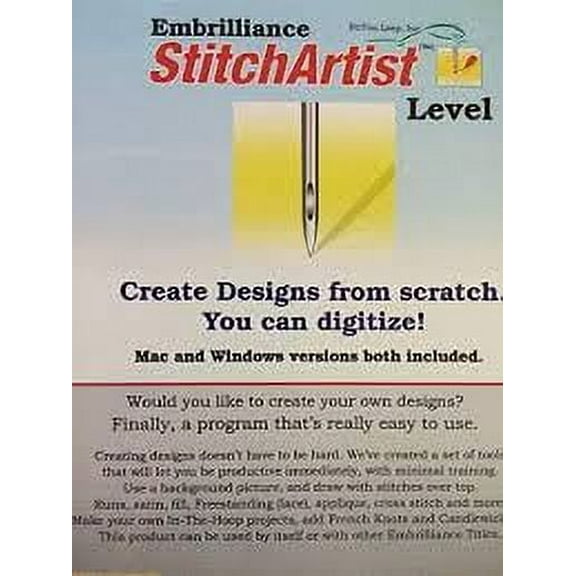 Embrilliance StitchArtist Embroidery Digitizing Software