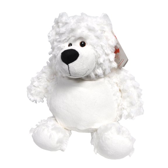 Embroider Buddy Bobby Bear White 16 Inch Embroidery Stuffed Animal
