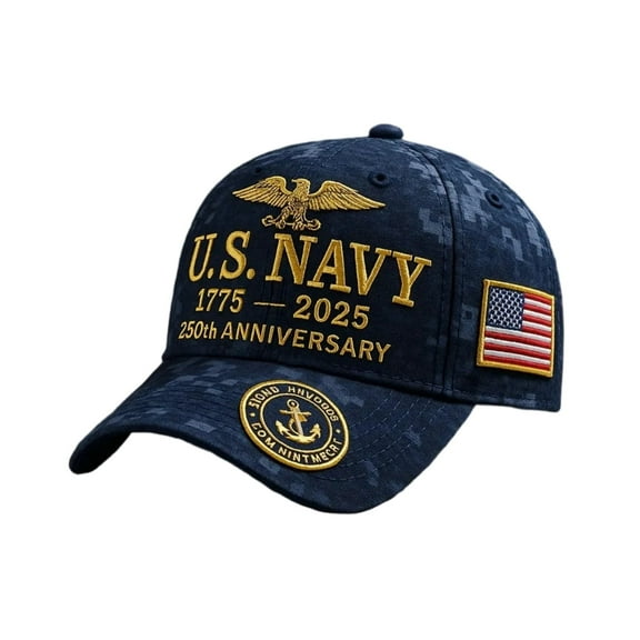 Embroidered 250th Anniversary Retro Baseball Cap, U.S.250th Anniversary Commemorative  Cap, Embroidered Marine Corps/Army Logo, Retro Style, Adjustable Outdoor Hat Baseball Cap for Men