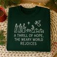 thumbnail image 1 of Embroidered A Thrill Of Hope The Weary World Rejoices Sweatshirt Gift For Christians, Religious Christmas Gift, Jesus Is The Reason Gift, 1 of 5