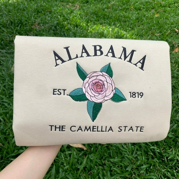 Embroidered Alabama Camellia State Sweatshirt