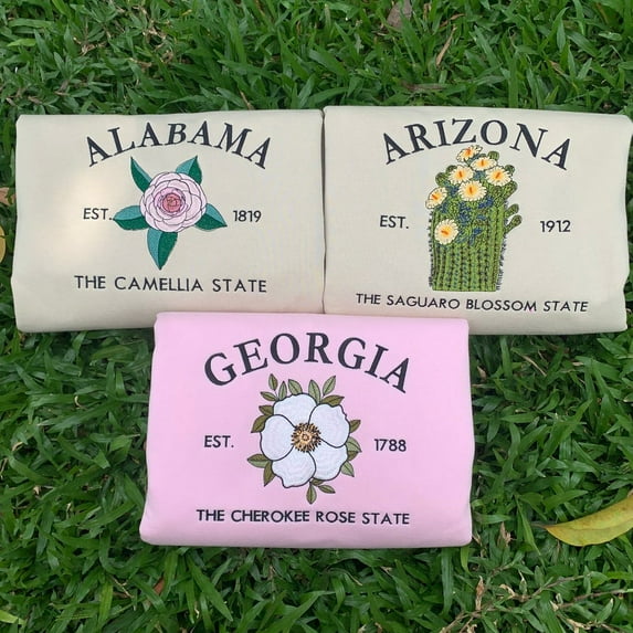 Embroidered Alabama Camellia State Sweatshirt