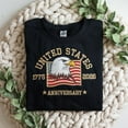 thumbnail image 1 of Embroidered American 250th Anniversary Sweatshirt, USA 250 Shirt, Independence Day Shirt, USA 1776 Flag Sweatshirt, 1 of 4