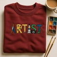 thumbnail image 1 of Embroidered Artist Sweatshirt, Cute Art Lover Gift, Painter Hoodie, Creative Director Sweater, Graphic Designer T-Shirt, 1 of 3