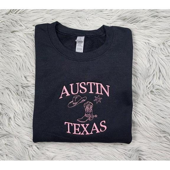 Embroidered Austin Texas Crewneck