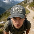 thumbnail image 1 of Embroidered Baseball Cap - Hot Tempered Old Man Funny Graphic Hat, Adjustable Unisex Cotton Trucker Cap for Men and Women, Breathable Outdoor Sports Sun Visor, 1 of 5