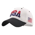 thumbnail image 1 of Embroidered Baseball Cap For Women Men Usa Letter Vintage Embroidery Grid Classic Cap Adjustable Hat Stars And Stripes Hat Baseball Cap Neutral Summer Visors Trendy Sun Hat Sport Outdoor, 1 of 2