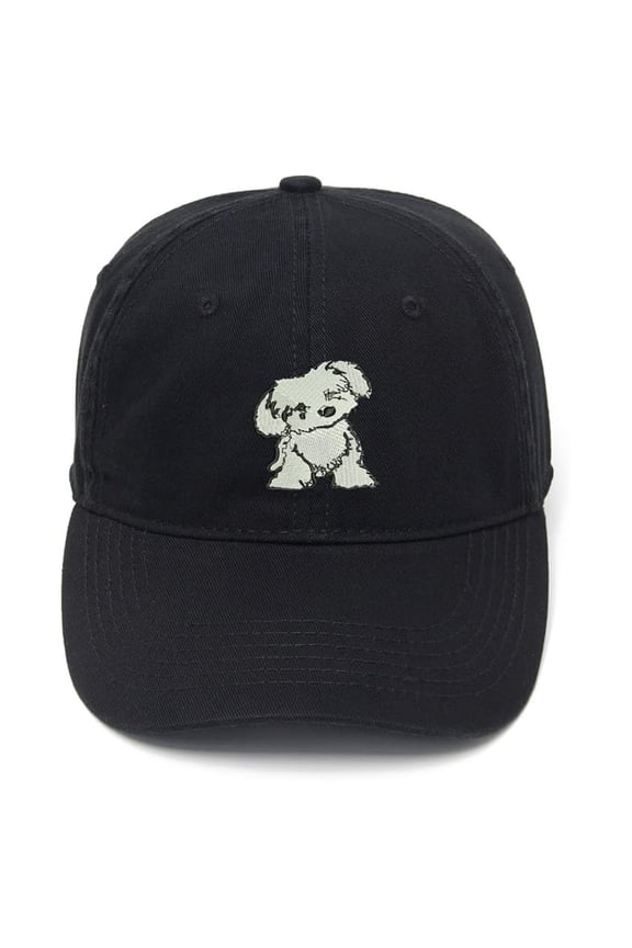 Embroidered Baseball Cap for Men and Women Maltese Poodle Embroidery Hats Baseball Caps
