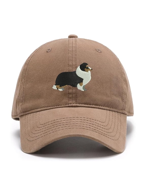 Embroidered Baseball Cap for Men and Women Sheltie Dog Embroidery Cotton Hats Baseball Caps