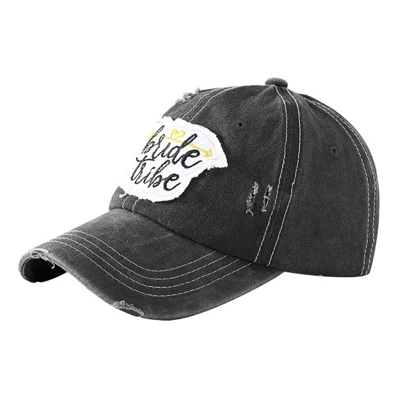 Embroidered Baseball Cap for Women, JIANLAI Vintage Washed Distressed Hat with Patch, Adjustable Casual Headwear Outings