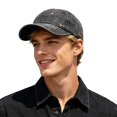 thumbnail image 1 of Embroidered Baseball Cap with Washed Finish, Unisex Soft Top Dad Hat, Adjustable Casual Outdoor Headwear, 1 of 9