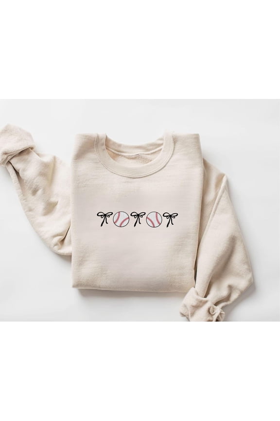 Embroidered Baseball Sweatshirt, Baseball Mom Sweater, Baseball Girlfriend Crewneck, Cute Baseball Crew, Baseball Season