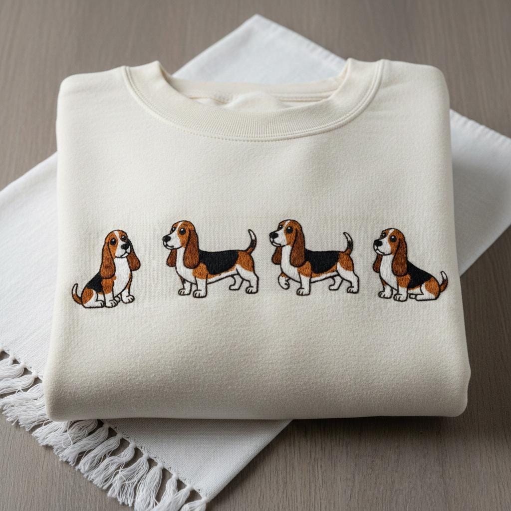 Fellow Friends - Maglietta Donna 'Basset Hound Mom' - Regalo Per Amanti Del Basset Hound - T-Shirt Morbida E Di Qualità