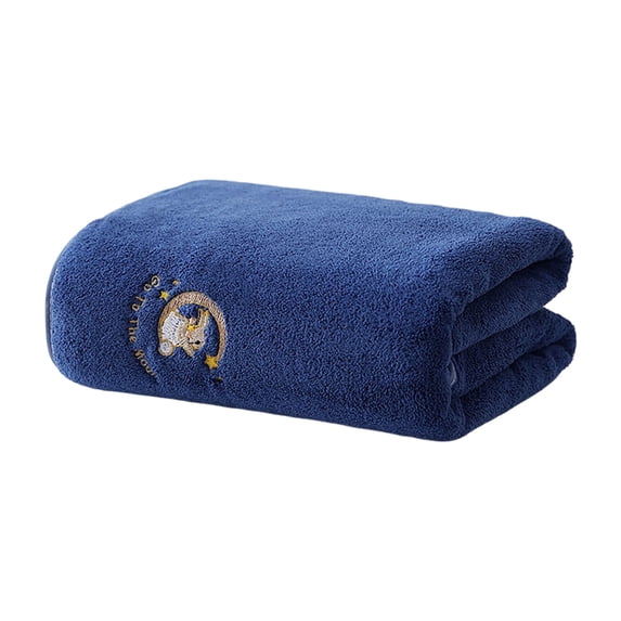 Embroidered Bath Towel, Soft Fleece Bath Towel, Highly Absorbent Quick Dry Towel, Non Shedding Bathroom Towel, Plush Household Drying Towel, Daily Shower Beach Gym Travel Towel