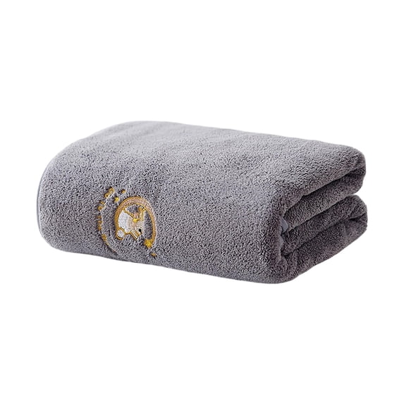Embroidered Bath Towel, Soft Fleece Bath Towel, Highly Absorbent Quick Dry Towel, Non Shedding Bathroom Towel, Plush Household Drying Towel, Daily Shower Beach Gym Travel Towel