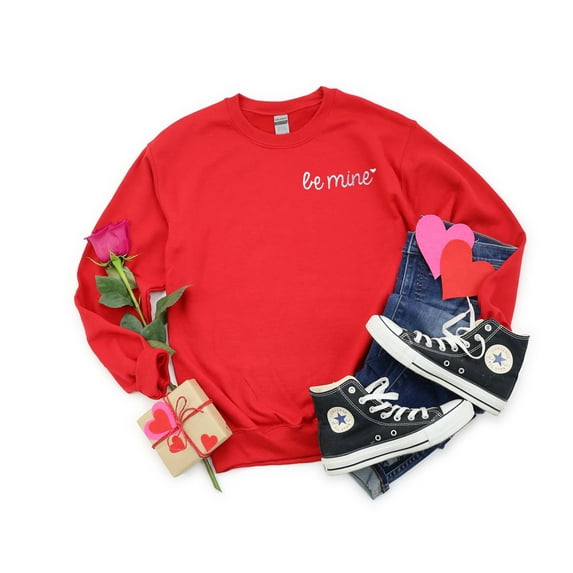 Embroidered Be Mine Heart Mini | Sweatshirt