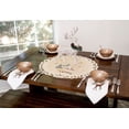 thumbnail image 1 of Embroidered Beige Winter Snow Scene Round Table Topper (23"/ 33" Round, 33" Square), 1 of 4