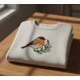thumbnail image 1 of Embroidered Bird and Floral Sweatshirt with Soft Minimal Nature Artwork for Cozy Everyday Style and Unique Gift Appeal, 1 of 4