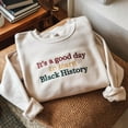 thumbnail image 1 of Embroidered Black History Sweatshirt, Human Rights Equality Shirt, 1 of 4