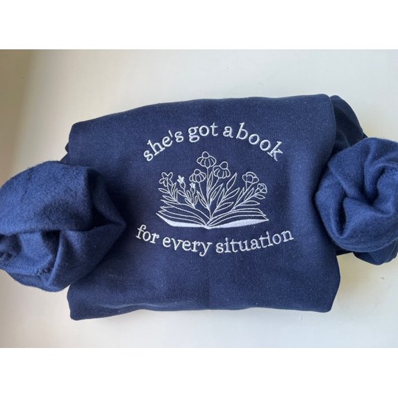 Embroidered Book For Every Situation Sweatshirt
