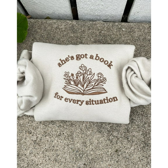 Embroidered Book For Every Situation Sweatshirt