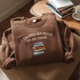 thumbnail image 1 of Embroidered Book Sweatshirt, Book Lover Gift, Teacher Sweater, 1 of 4