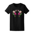 thumbnail image 1 of Embroidered Bouquet Of Flowers  T-Shirt Women -Image by Shutterstock, Female Large, 1 of 2