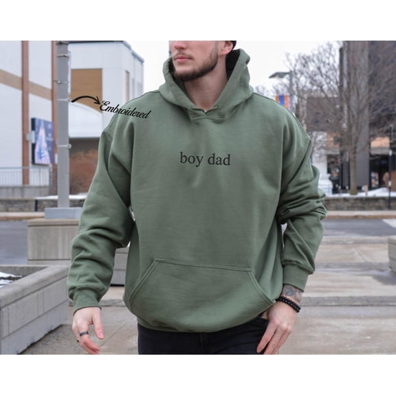 Embroidered Boy Dad Hoodie, Boy Dad Sweat, Father's Day Gift, Dad Life Sweatshirt, New Dad Gift, Embroidery Sweater, Boy Dad Appareln