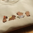 thumbnail image 1 of Embroidered Capybara Sweatshirt, Cute Capybara Animal Embroidered Crewneck, Animal Tee, Turtle Lover Sweatshirt, Gift For Girlfriend, 1 of 4