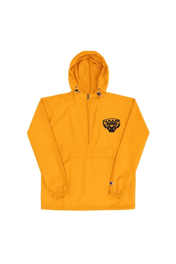 Embroidered Champion Packable Jacket_Gold_S