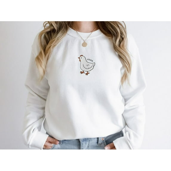 Embroidered Chicken Cluck Sweatshirt