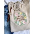 thumbnail image 1 of Embroidered Christian Sweatshirt: Make Heaven Crowded Floral Crewneck, 1 of 5