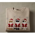 thumbnail image 1 of Embroidered Christmas Cat Sweatshirt – Cute Santa Cats Holiday Top, Cozy Gift for Cat Lovers, Festive Winter Crewneck, 1 of 4