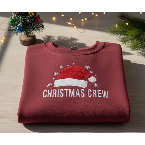 Embroidered Christmas Crew Sweatshirts, Personalized Matching Family Shirt, Festive Holiday Shirt, Christmas Party Shirt, Xmas Gift For Her