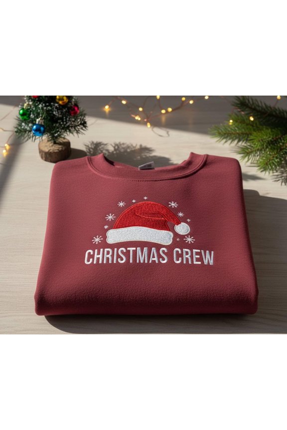 Embroidered Christmas Crew Sweatshirts, Personalized Matching Family Shirt, Festive Holiday Shirt, Christmas Party Shirt, Xmas Gift For Her