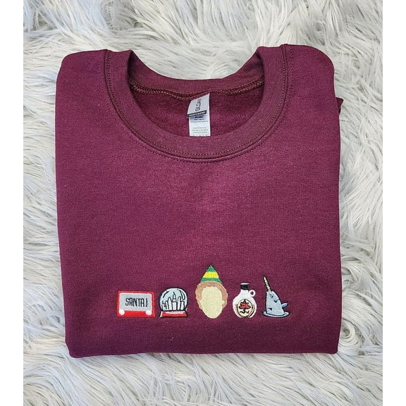 Embroidered Christmas Elf Sweatshirt