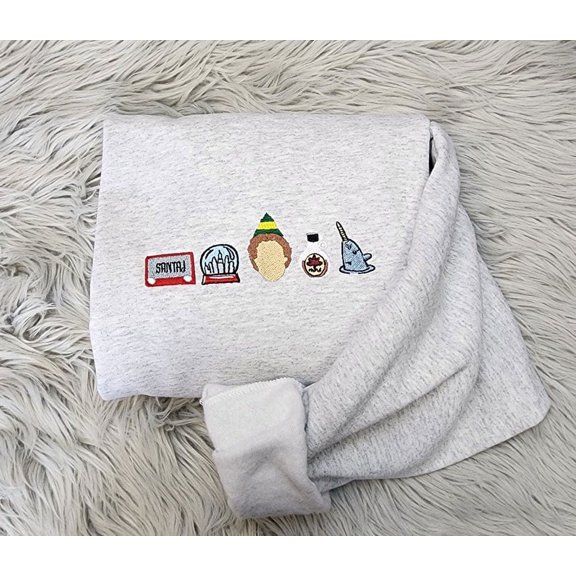 Embroidered Christmas Elf Sweatshirt