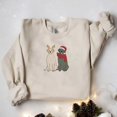 thumbnail image 1 of Embroidered Christmas Labrador Retriever Couple Dog Sweatshirt, 1 of 1