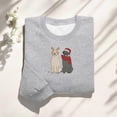 thumbnail image 1 of Embroidered Christmas Labrador Retriever Couple Dog Sweatshirt, 1 of 1