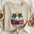 thumbnail image 1 of Embroidered Christmas Ornament Sweatshirt, Holly Jolly Sweatshirt, Merry Christmas Sweater, Glitter Ornaments Shirt, 1 of 5