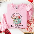 thumbnail image 1 of Embroidered Christmas Snowman In Coffee Cup Sweatshirt, Surviving The Holidays One Meltdown At A Time Sweater, Let It Snow Xmas Shirt, 1 of 5