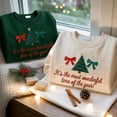 thumbnail image 1 of Embroidered Christmas Sweatshirt, Retro Holiday Sweater, 1 of 4