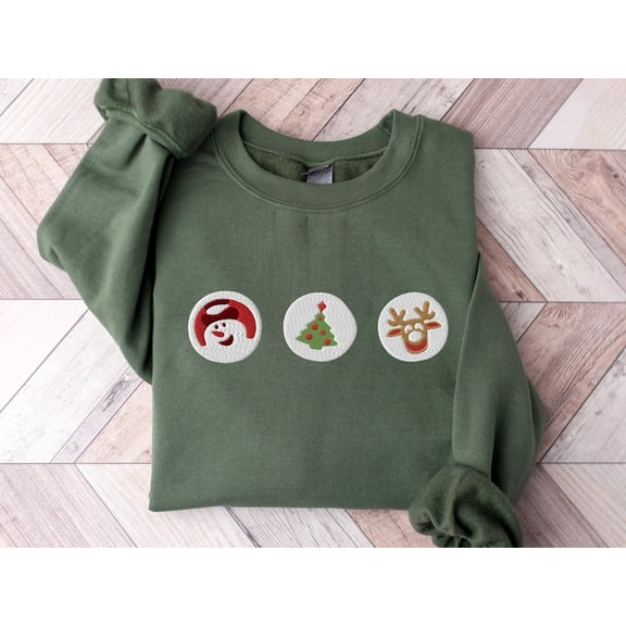 Embroidered Christmas Sweets Sweatshirt