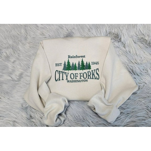 Embroidered City of Forks Sweatshirt