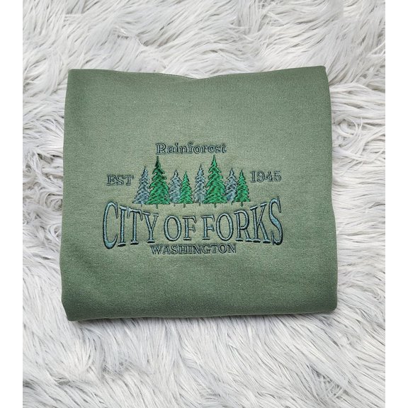 Embroidered City of Forks Sweatshirt