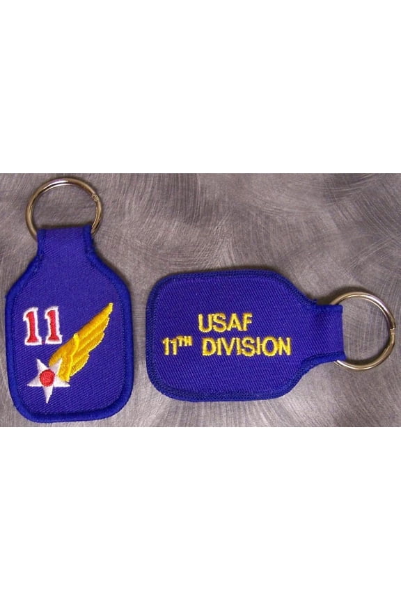 Embroidered Cloth Military Key Ring 11Th Air Force New