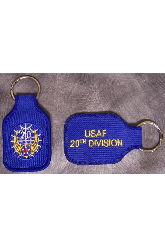 Embroidered Cloth Military Key Ring 20Th Air Force New