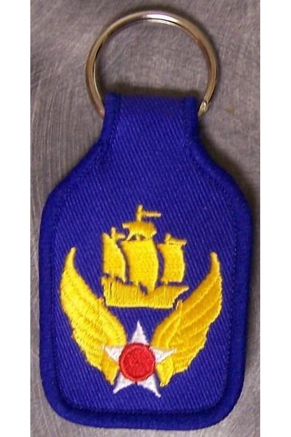 Embroidered Cloth Military Key Ring 6Th Air Force New