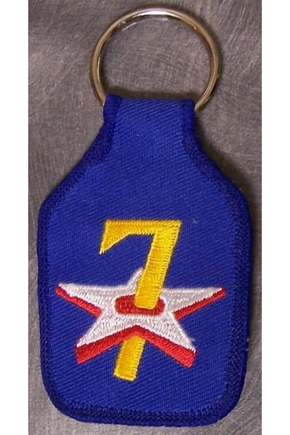Embroidered Cloth Military Key Ring 7Th Air Force New